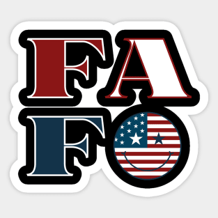 FAFO Smiley Face Sticker